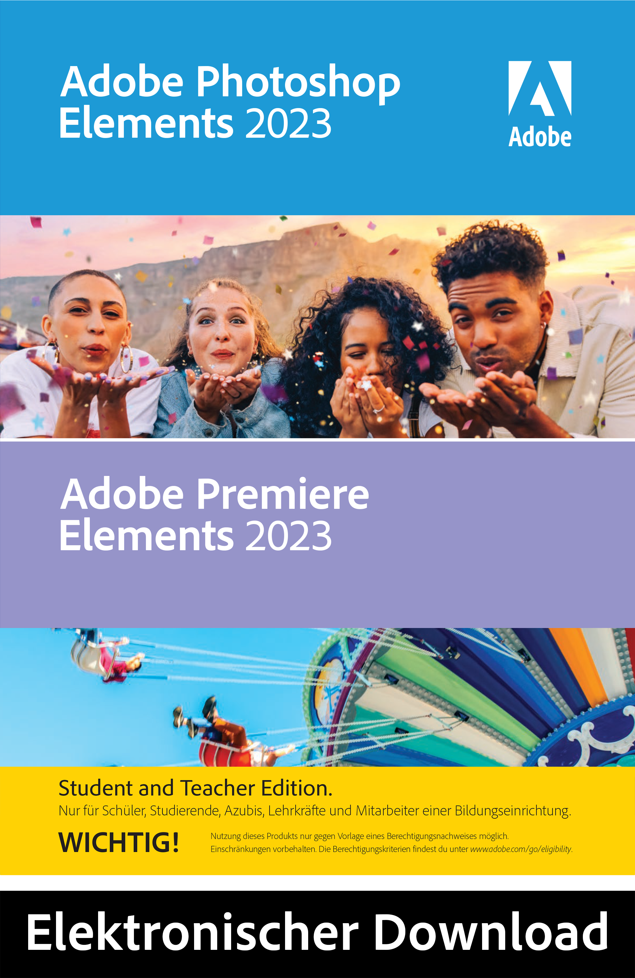 Adobe Photoshop &amp;amp; Premiere Elements 2023 STE Mac DE Download