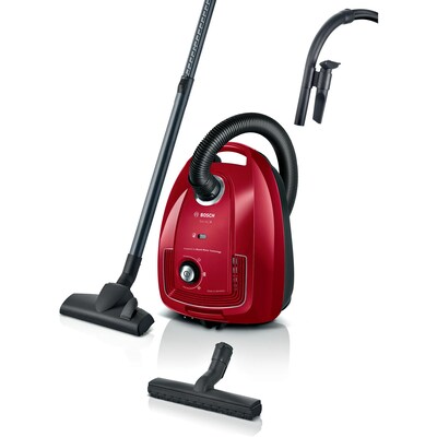 Image of Bosch BGD38RD1H Serie 4 Bodenstaubsauger mit Beutel rot