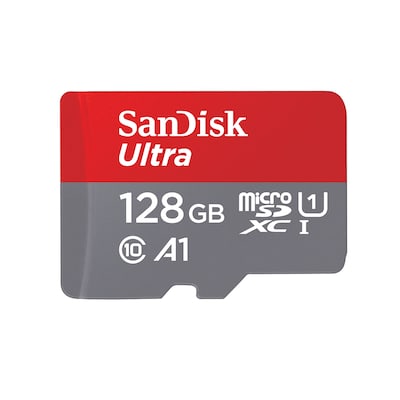 micro SD günstig Kaufen-SanDisk Ultra 128 GB microSDXC Speicherkarte Kit (2022) bis 140 MB/s C10, U1, A1. SanDisk Ultra 128 GB microSDXC Speicherkarte Kit (2022) bis 140 MB/s C10, U1, A1 <![CDATA[• Speichertyp: SDXC (UHS-I) inklusive SD-Adapter • Speicherkapazität: 128 GB 