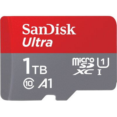 A1 micro günstig Kaufen-SanDisk Ultra 1 TB microSDXC Speicherkarte Kit (2022) bis 150 MB/s C10, U1, A1. SanDisk Ultra 1 TB microSDXC Speicherkarte Kit (2022) bis 150 MB/s C10, U1, A1 <![CDATA[• Speichertyp: SDXC (UHS-I) inklusive SD-Adapter • Speicherkapazität: 1 TB • Ges