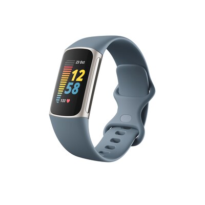 grau 50 günstig Kaufen-Fitbit Charge 5 Fitness-Tracker Blaugrau/Platin. Fitbit Charge 5 Fitness-Tracker Blaugrau/Platin <![CDATA[• Fitness-Tracker für Erwachsene/Unisex • 7 Tage Akkulaufzeit • Wasserdichtes Gehäuse bis 50m • Endlosarmabnd (Größe S + L) im LIeferumfa