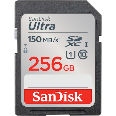 Sandisk günstig Kaufen-SanDisk Ultra 256 GB SDXC Speicherkarte (2022) bis 150 MB/s, C10, U1. SanDisk Ultra 256 GB SDXC Speicherkarte (2022) bis 150 MB/s, C10, U1 <![CDATA[• Speichertyp: SDXC (UHS-I) • Speicherkapazität: 256 GB • Geschwindigkeitsklasse: Cl10, U1 • max. 