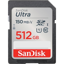 SanDisk Ultra 512 GB SDXC Speicherkarte (2022) bis 150 MB/s, C10, U1