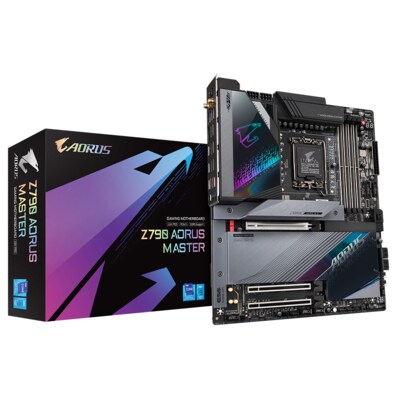 AS 12  günstig Kaufen-GIGABYTE Z790 AORUS MASTER E-ATX Mainboard Sockel 1700 3xUSB-C/DP/USB3.2/WIFI/BT. GIGABYTE Z790 AORUS MASTER E-ATX Mainboard Sockel 1700 3xUSB-C/DP/USB3.2/WIFI/BT <![CDATA[• E-ATX Mainboard mit Sockel Intel 1700 für Intel Core 13./12. Generatio • Int