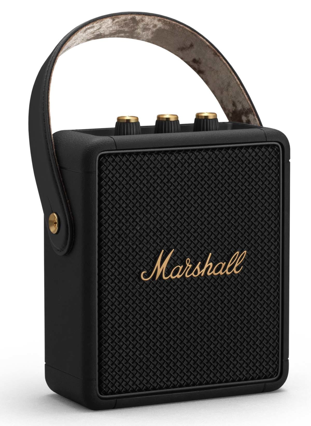 Marshall Stockwell II Tragbarer Bluetooth Lautsprecher black&amp;amp;brass