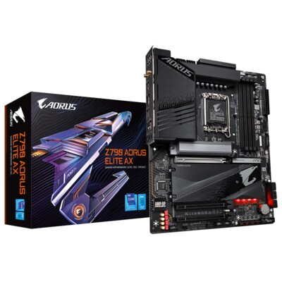 Core günstig Kaufen-GIGABYTE Z790 AORUS ELITE AX ATX Mainboard Sockel 1700 HDMI/DP/USB3.2/WIFI/BT. GIGABYTE Z790 AORUS ELITE AX ATX Mainboard Sockel 1700 HDMI/DP/USB3.2/WIFI/BT <![CDATA[• ATX Mainboard mit Sockel Intel 1700 für Intel Core 13. Generation-CPU • Intel Z790