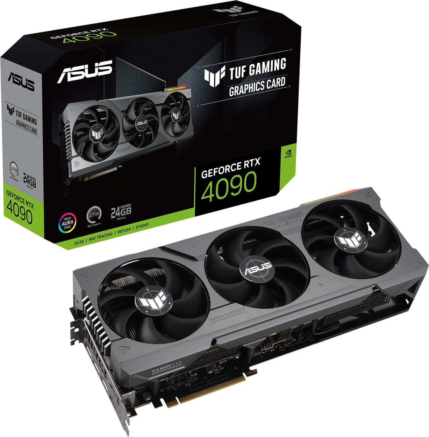 ASUS TUF GeForce RTX 4090 Gaming Grafikkarte, 24GB GDDR6X, 2xHDMI, 3xDP