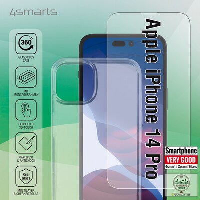 Smart Ass günstig Kaufen-4Smarts 360° Protection Set X-Pro Clear für iPhone 14 Pro. 4Smarts 360° Protection Set X-Pro Clear für iPhone 14 Pro <![CDATA[• Passend für Apple iPhone 14 Pro • Material: Kunststoff • Passgenau und mit allen nötigen Ausschnitt