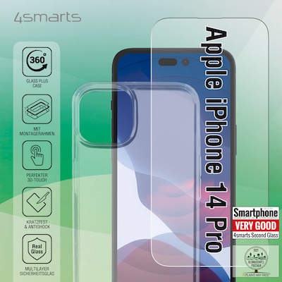 Apple iPhone  günstig Kaufen-4Smarts 360° Protection Set X-Pro Clear für iPhone 14 Pro. 4Smarts 360° Protection Set X-Pro Clear für iPhone 14 Pro <![CDATA[• Passend für Apple iPhone 14 Pro • Material: Kunststoff • Passgenau und mit allen nötigen Ausschnitt