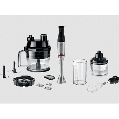 schwarz/Floral günstig Kaufen-Bosch MSM6M8X1 Stabmixer-Set ErgoMaster Serie 6 1200W Edelstahl/schwarz. Bosch MSM6M8X1 Stabmixer-Set ErgoMaster Serie 6 1200W Edelstahl/schwarz <![CDATA[• 1.200 Watt • stufenlos Geschwindigkeitsstufen • Mixfuß aus Metall • Abnehmbare Teile spül