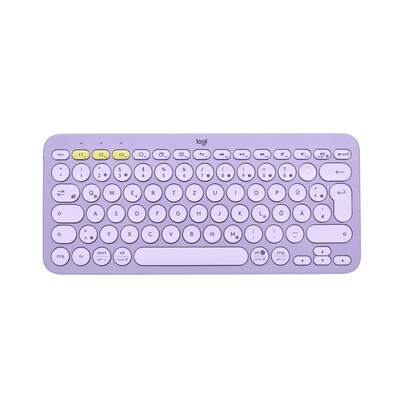 TS 27  günstig Kaufen-Logitech K380 Kabellose Tastatur Lila. Logitech K380 Kabellose Tastatur Lila <![CDATA[• Anwendungsbereich: Unterwegs, kein Nummernblock • Kabellos, Bluetooth • Layout: deutsch • lila, 423g, 16,0 mm x 279 mm x 124 mm (H x B x T) • PC/ Notebook, W