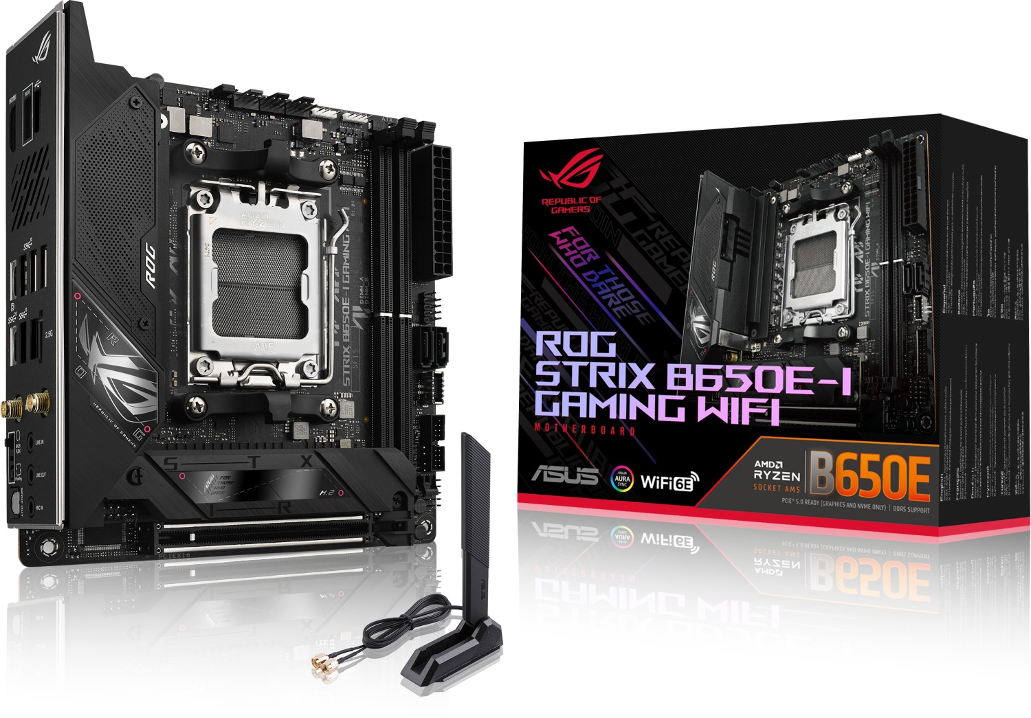 ASUS ROG STRIX B650E-I GAMING WIFI ITX Mainboard Sockel AM5 M.2/USB3.2-C/HDMI