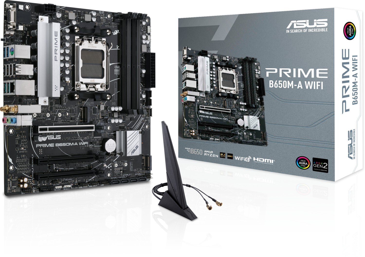 ASUS PRIME B650M-A WIFI mATX Mainboard Sockel AM5 M.2/USB3.2 Typ C/HDMI/DP/VGA