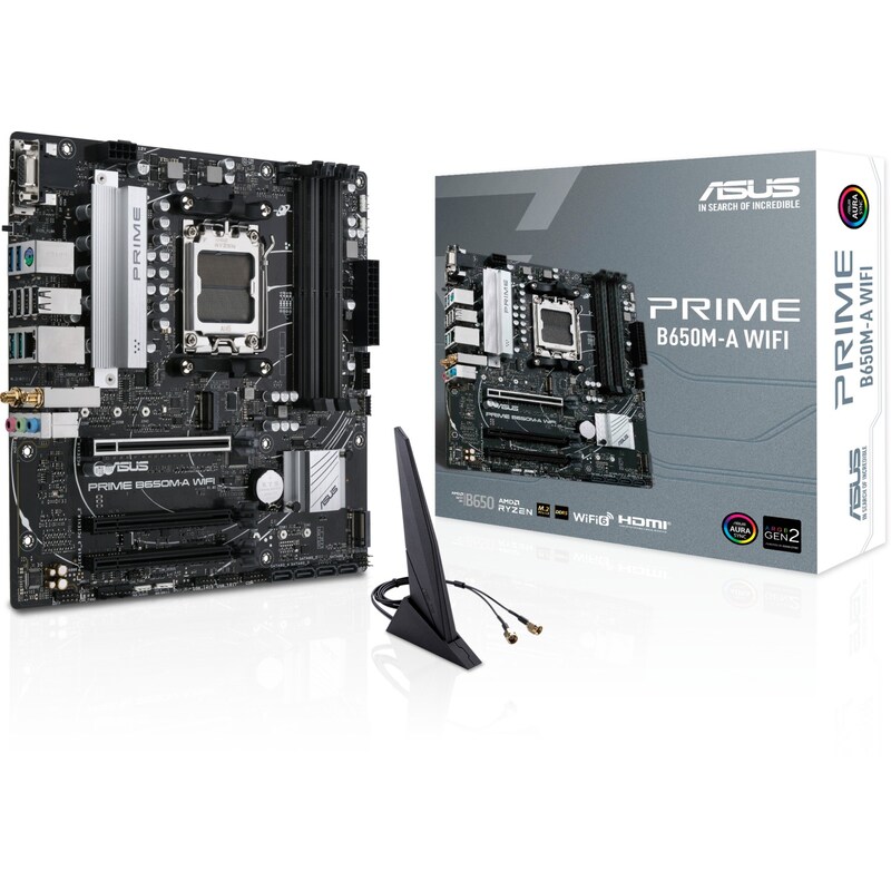 ASUS PRIME B650M-A WIFI  mATX Mainboard Sockel AM5 M.2/USB3.2 Typ C/HDMI/DP/VGA
