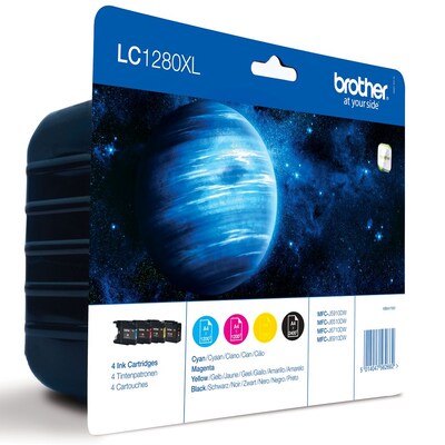 Brother LC1280XL Druckerpatrone Multipack (schwarz, gelb, cyan, magenta)