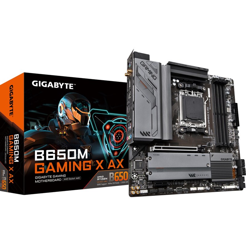 GIGABYTE B650M GAMING X AX mATX Mainboard Sockel AM5 HDMI/DP/USB-C/M.2/WIFI6E