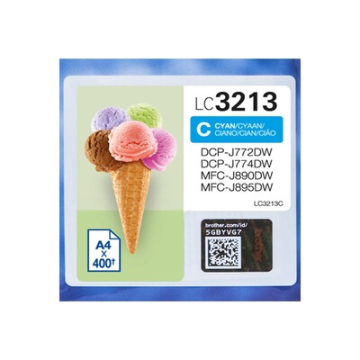 CKE 72 günstig Kaufen-Brother LC-3213C Original Druckerpatrone Cyan. Brother LC-3213C Original Druckerpatrone Cyan <![CDATA[• Brother Tintenpatrone LC3213C • Farbe: Cyan • Reichweite: ca. 400 Seiten • Kompatibel zu: DCP-J772DW / DCP-J774DW / MFC-J890DW / MFC-J895DW •