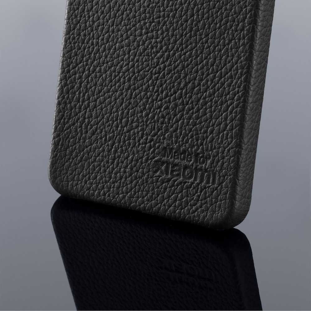 XIAOMI Lenny Echtleder Backcover für Xiaomi Redmi Note 11 Pro, Schwarz