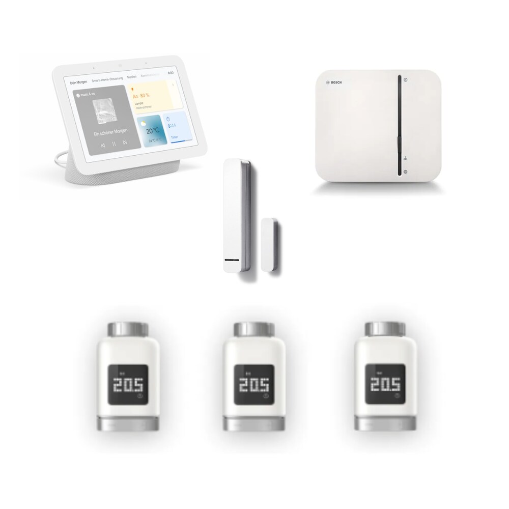 *Bosch Smart Home Starter Set Heizen Google, inkl. 5 x Heizkörperthermostat II