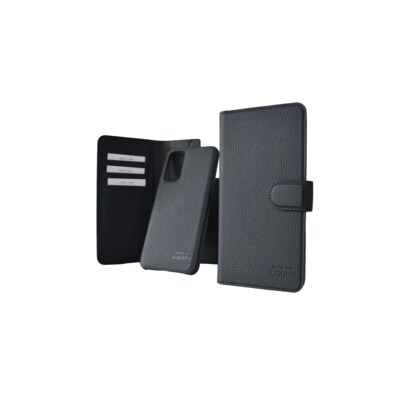 MiKE GALELi XIAOMI Joss Echtleder Bookcover für Xiaomi Redmi Note 11/ 11S , Schwarz | 04260696571574