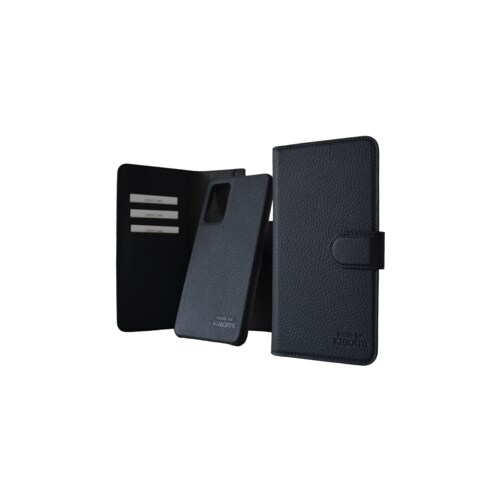 XIAOMI Joss Echtleder Bookcover für Xiaomi Redmi Note 11 Pro, Schwarz
