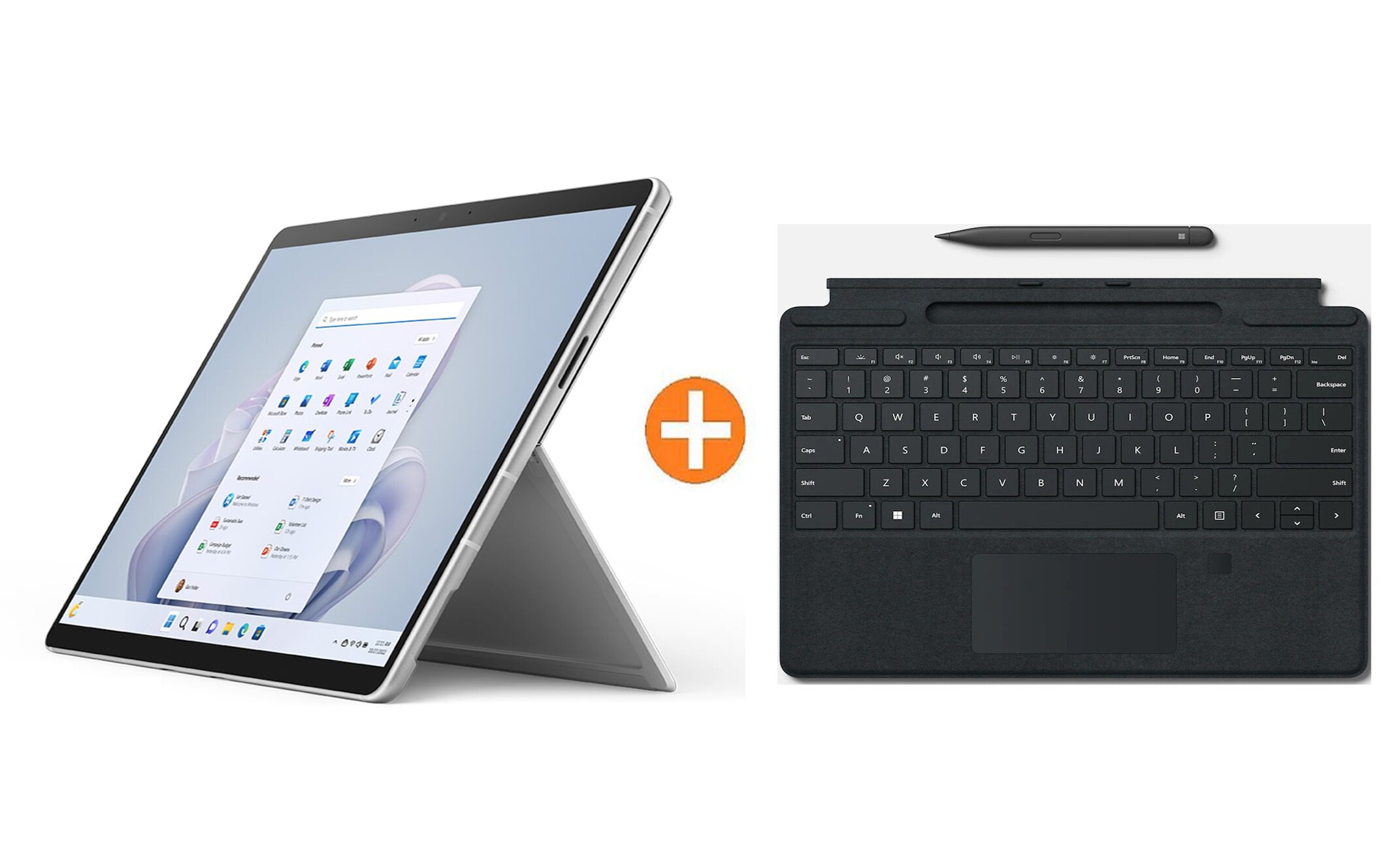 Surface Pro 9 Evo QEZ-00004 Platin i5 8GB/256GB SSD 13&quot; 2in1 W11 + KB Black