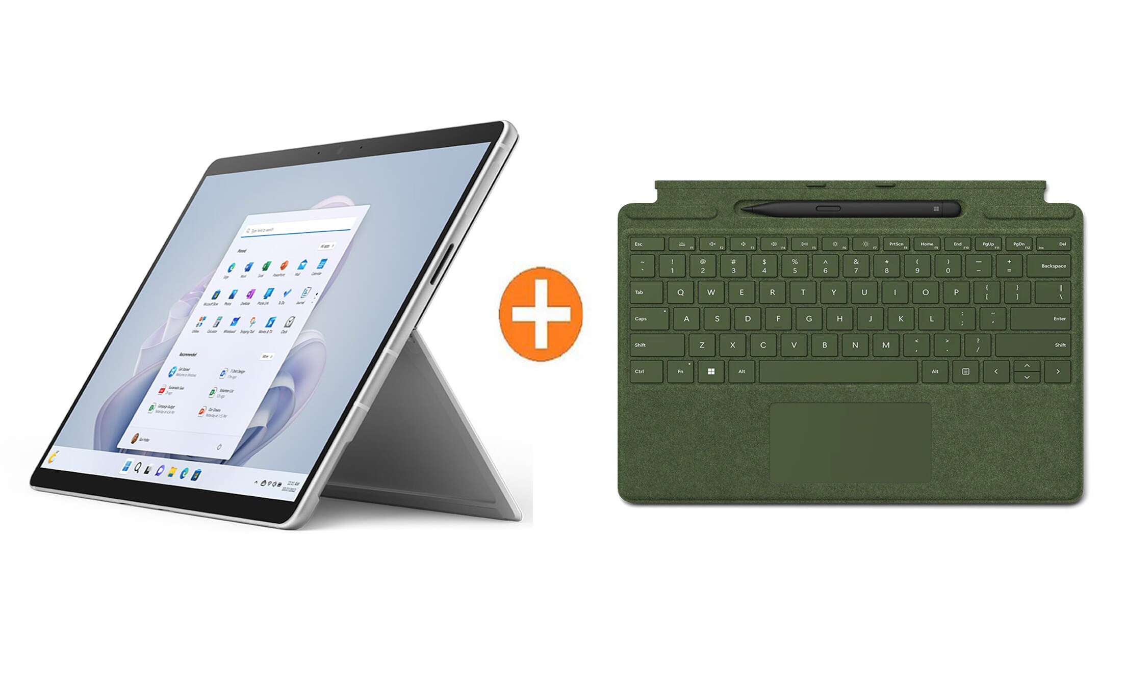 Surface Pro 9 Evo QIX-00004 Platin i7 16GB/512GB SSD 13&quot; 2in1 W11 KB Gr&uuml;n