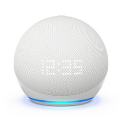 Amazon Echo Dot (5. Gen.) smarter Lautsprecher mit Uhr und Alexa Wei&szlig;