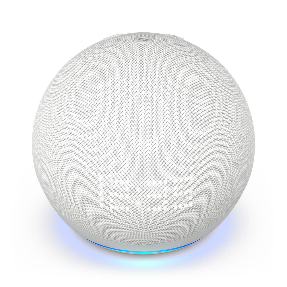 Amazon Echo Dot (5. Gen.) smarter Lautsprecher mit Uhr und Alexa Weiß