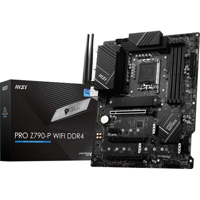 OR OR günstig Kaufen-MSI PRO Z790-P WIFI DDR4 ATX Mainboard Sockel 1700 WIFI/BT/M.2/LAN/HDMI/DP. MSI PRO Z790-P WIFI DDR4 ATX Mainboard Sockel 1700 WIFI/BT/M.2/LAN/HDMI/DP <![CDATA[• ATX Mainboard mit Sockel Intel 1700 für Intel Core 13. Generation-CPU • Intel Z790-Chips