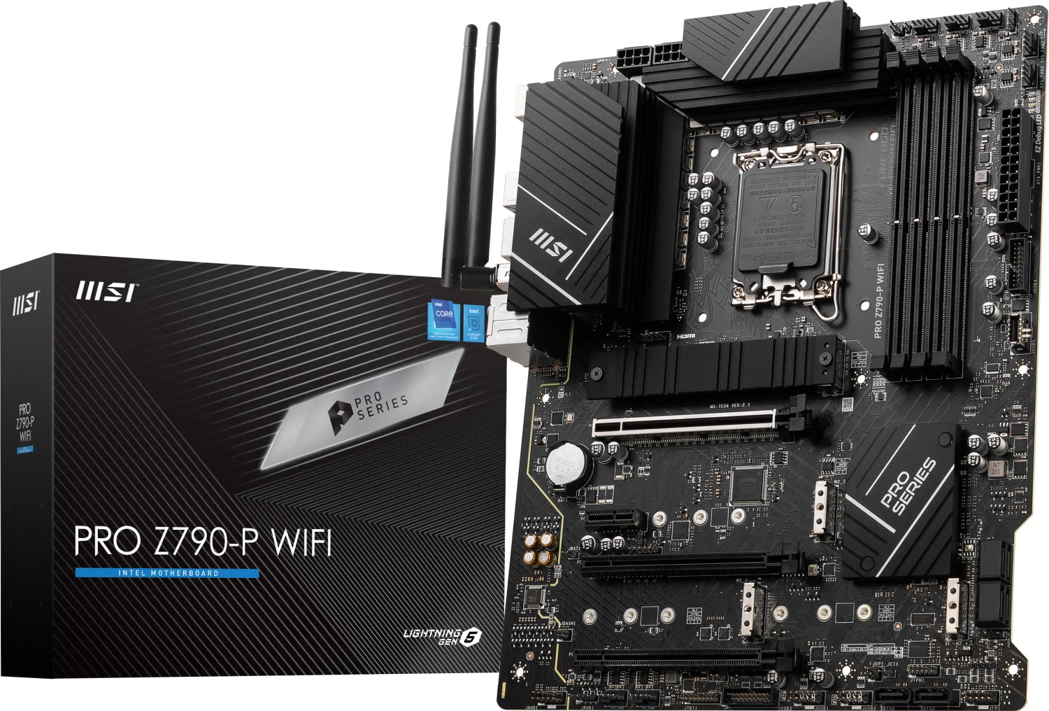 MSI PRO Z790-P WIFI ATX Mainboard Sockel 1700 WIFI/BT/M.2/LAN/HDMI/DP/USB-C