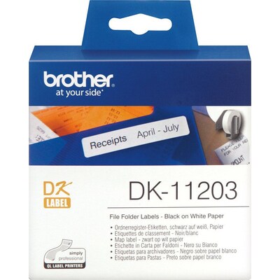 The Other günstig Kaufen-Brother DK-11203 Einzeletiketten – schwarz auf weiß, 300 Stk., 17x 87 mm. Brother DK-11203 Einzeletiketten – schwarz auf weiß, 300 Stk., 17x 87 mm <![CDATA[• Original Brother DK-11203 Einzeletikettenrolle • Kompatibel mit: QL-7