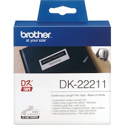 Brother DK22211 Endlos-Etikett (Film) - wei&szlig;, 29 mm x 15,24 m