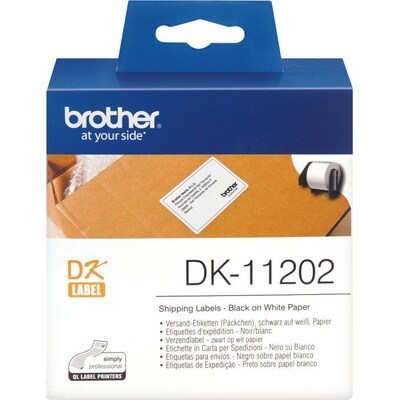 Brother DK-11202 Einzeletiketten (Papier) – 62 x 100 mm, 300 Stk./ Rolle