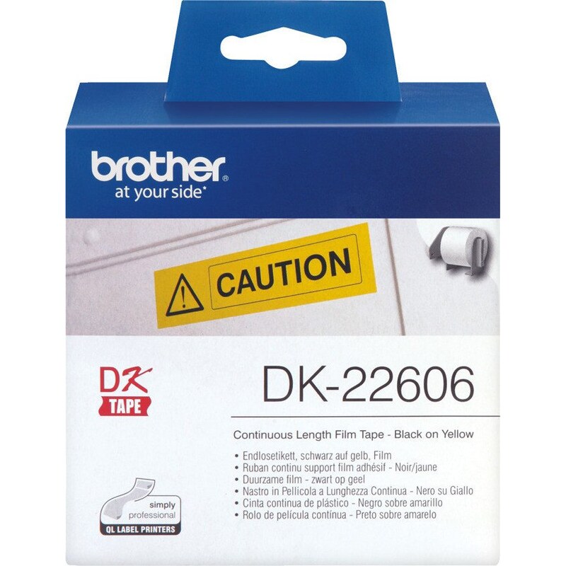 Brother DK-22606 Endlosetiketten (Film) – gelb, 62 mm x 15,24 m