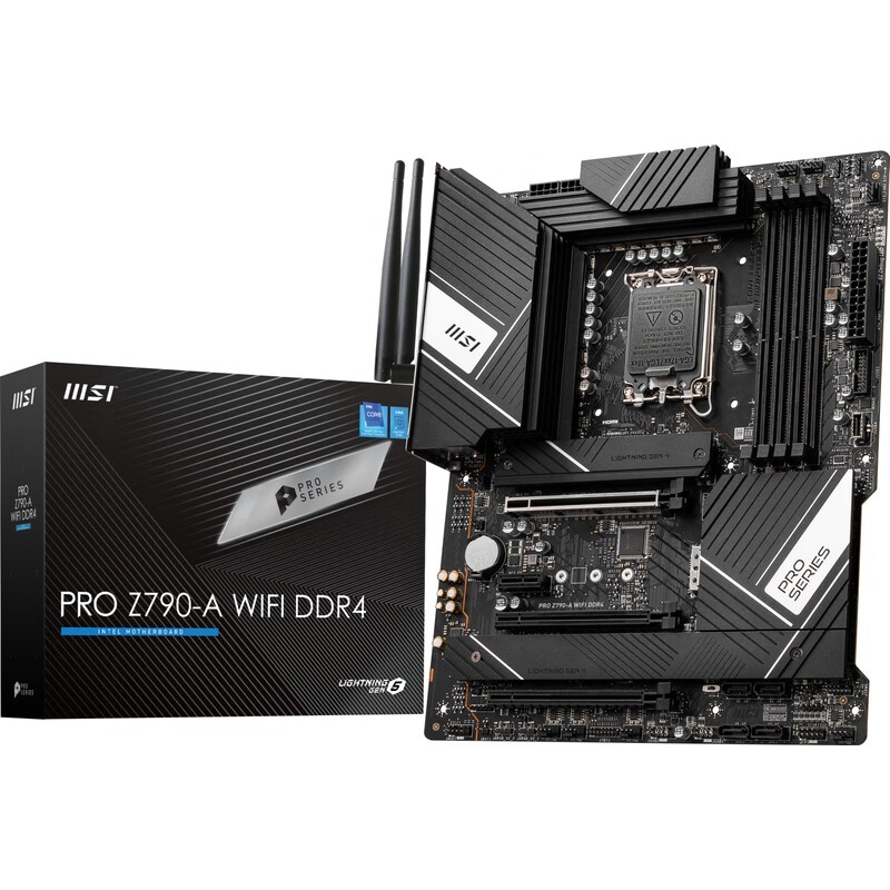 MSI PRO Z790-A WIFI DDR4 A-ATX Mainboard Sockel 1700 WIFI/BT/M.2/LAN/HDMI/DP