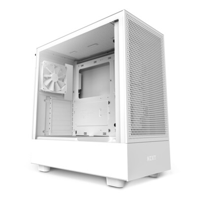 Sichtfenster günstig Kaufen-NZXT H5 Flow Midi Tower ATX Gehäuse weiss mit Sichtfenster. NZXT H5 Flow Midi Tower ATX Gehäuse weiss mit Sichtfenster <![CDATA[• Klassische Kabelleiste und Seitenwand aus gehärtetem Glas • USB 3.2 Gen2-kompatibler USB-C-Anschluss an der Fr