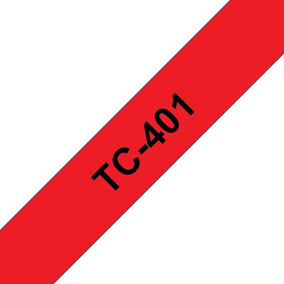 SCHWARZ ROT günstig Kaufen-Brother TC-401 Schriftbandkassette 12mm x 7,7m schwarz auf rot. Brother TC-401 Schriftbandkassette 12mm x 7,7m schwarz auf rot <![CDATA[• Standard-Haftkraft • Für beständige, perfekt lesbare Ergebnisse • 12mm x 7,7m schwarz auf rot]]>. 