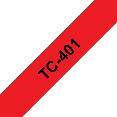 Schruppscheiben/Standard günstig Kaufen-Brother TC-401 Schriftbandkassette 12mm x 7,7m schwarz auf rot. Brother TC-401 Schriftbandkassette 12mm x 7,7m schwarz auf rot <![CDATA[• Standard-Haftkraft • Für beständige, perfekt lesbare Ergebnisse • 12mm x 7,7m schwarz auf rot]]>. 