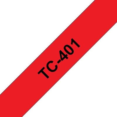 Standard günstig Kaufen-Brother TC-401 Schriftbandkassette 12mm x 7,7m schwarz auf rot. Brother TC-401 Schriftbandkassette 12mm x 7,7m schwarz auf rot <![CDATA[• Standard-Haftkraft • Für beständige, perfekt lesbare Ergebnisse • 12mm x 7,7m schwarz auf rot]]>. 