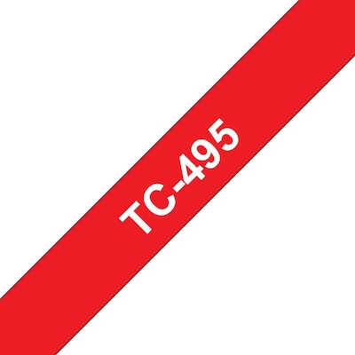 Standard günstig Kaufen-Brother TC-495 Schriftbandkassette 9mm x 7,7m weiß auf rot. Brother TC-495 Schriftbandkassette 9mm x 7,7m weiß auf rot <![CDATA[• Standard-Haftkraft • Für beständige, perfekt lesbare Ergebnisse]]>. 