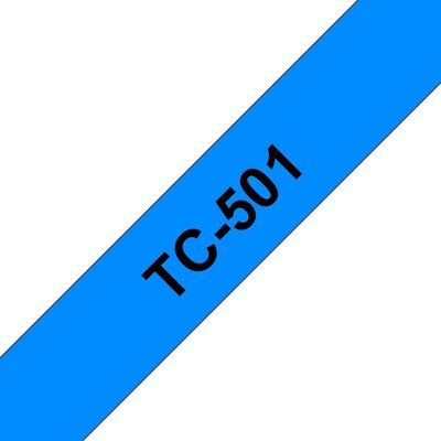 auf Band günstig Kaufen-Brother TC-501 Schriftbandkassette 12mm x 7,7m schwarz auf blau. Brother TC-501 Schriftbandkassette 12mm x 7,7m schwarz auf blau <![CDATA[• Standard-Haftkraft • Für beständige, perfekt lesbare Ergebnisse • 12mm x 7,7m schwarz auf blau]]>. 