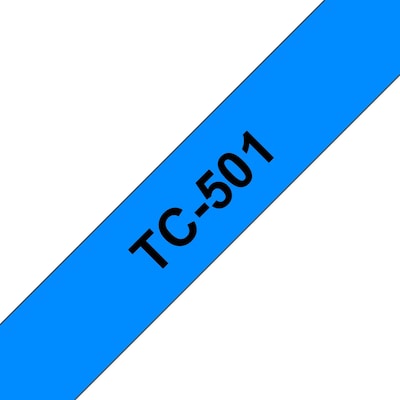 Micro/Standard günstig Kaufen-Brother TC-501 Schriftbandkassette 12mm x 7,7m schwarz auf blau. Brother TC-501 Schriftbandkassette 12mm x 7,7m schwarz auf blau <![CDATA[• Standard-Haftkraft • Für beständige, perfekt lesbare Ergebnisse • 12mm x 7,7m schwarz auf blau]]>. 