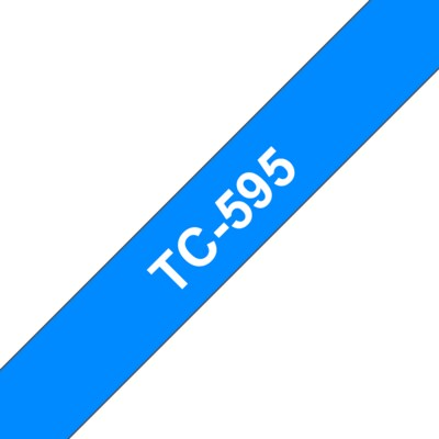 Brother DK günstig Kaufen-Brother TC-595 Schriftbandkassette 9mm x 7,7m weiß auf blau. Brother TC-595 Schriftbandkassette 9mm x 7,7m weiß auf blau <![CDATA[• Standard-Haftkraft • Für beständige, perfekt lesbare Ergebnisse • 9mm x 7,7m weiß auf blau]]>. 