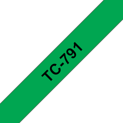 Brother   günstig Kaufen-Brother TC-791 Schriftbandkassetten 9mm x 7,7m schwarz auf grün. Brother TC-791 Schriftbandkassetten 9mm x 7,7m schwarz auf grün <![CDATA[• Brother TC-791 Schriftbandkassetten 9mm x 7,7m • Bandfarbe grün, Schriftfarbe schwarz • passend zu