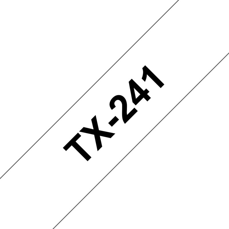 Brother TX-241 Schriftbandkassette 18mm x 15m schwarz auf transparent