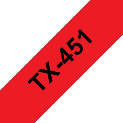 The Other günstig Kaufen-Brother TX-451 Schriftbandkassette 24mm x 15m schwarz auf rot. Brother TX-451 Schriftbandkassette 24mm x 15m schwarz auf rot <![CDATA[• Für beständige, perfekt lesbare Ergebnisse • UV-beständig und wasserfest • 24mm x 15m schwarz auf rot]]>. 