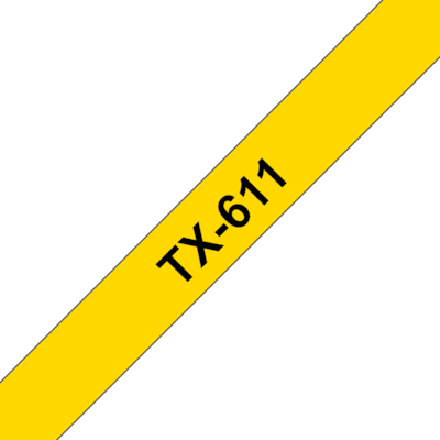 Perfekt günstig Kaufen-Brother TX-611 Schriftbandkassette 6mm x 15m schwarz auf gelb. Brother TX-611 Schriftbandkassette 6mm x 15m schwarz auf gelb <![CDATA[• Für beständige, perfekt lesbare Ergebnisse • UV-beständig und wasserfest • 6mm x 15m schwarz auf gelb]]>. 