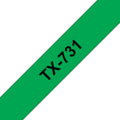 SCHWARZ ROT günstig Kaufen-Brother TX-731 Schriftbandkassette 12mm x 15m schwarz auf grün. Brother TX-731 Schriftbandkassette 12mm x 15m schwarz auf grün <![CDATA[• Für beständige, perfekt lesbare Ergebnisse • UV-beständig und wasserfest • 12mm x 15m schwarz auf 