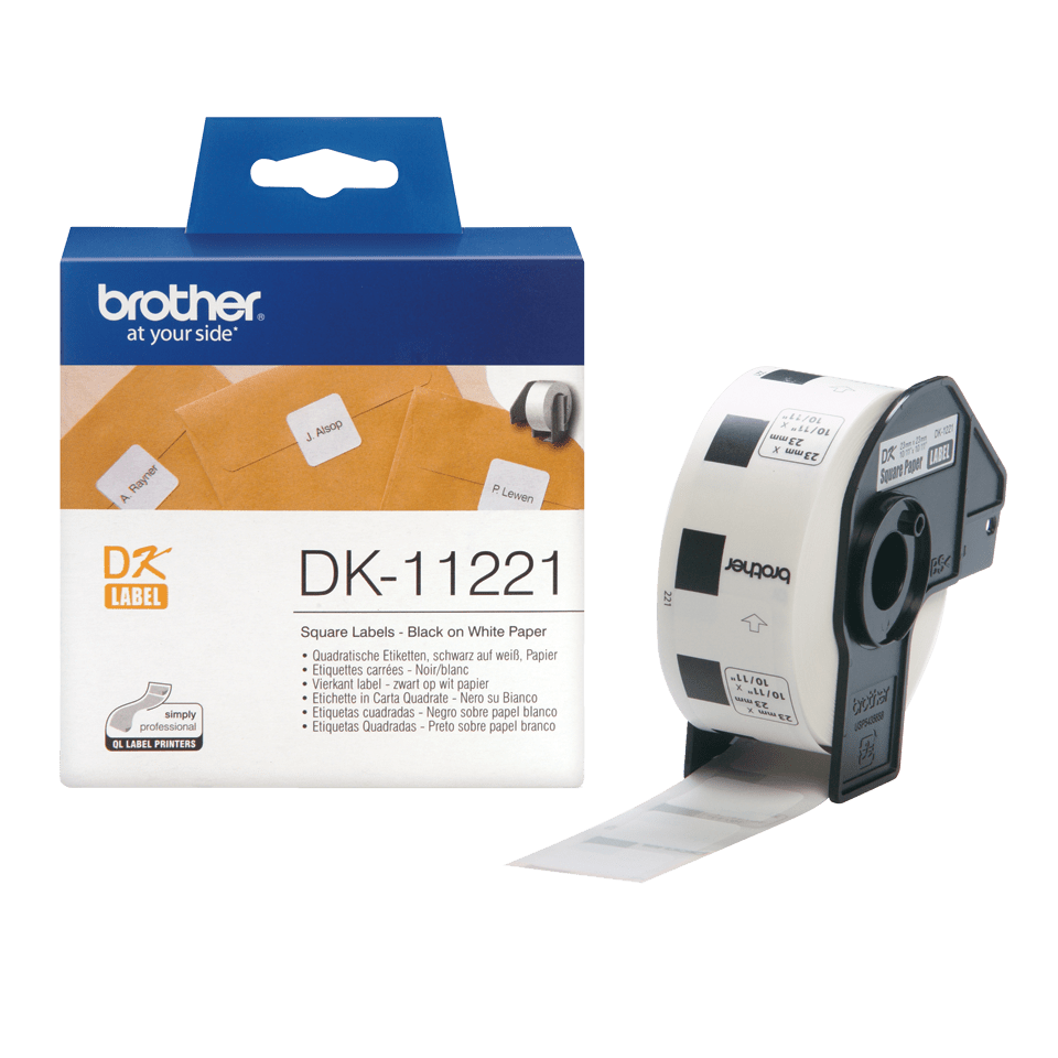 Brother DK11221 Quadratische Etiketten (Papier) - 23 x 23 mm